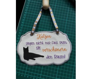 Stickserie - ITH Türschilder Katzen